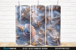 3D Seashell 20/30oz Skinny Tumbler Product Image 1