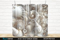 3D Seashell 20/30oz Skinny Tumbler Product Image 1