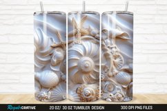 3D Seashell 20/30oz Skinny Tumbler Product Image 1