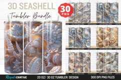 3D Seashell Tumbler Bundle Product Image 1