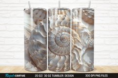 3D Seashell 20/30oz Skinny Tumbler Product Image 1