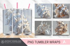 3D Seashell Tumbler wrap Product Image 1
