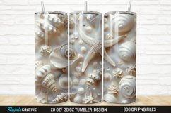 3D Seashell 20/30oz Skinny Tumbler Product Image 1