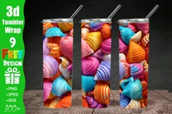 3D Seashells Beach 20oz Skinny Tumbler Sublimation Design, 3D Beach Tumbler, 20oz Straight& Tapered Tumbler Design, Instant Digital Download