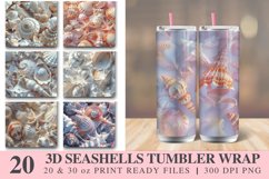 3D Seashells Tumbler Wrap Bundle Product Image 1