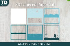 3D Shadow box Dance Scene Layered Papercut Product Image 2