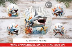 Wind Spinner 3D Shark Painting Product Image 1