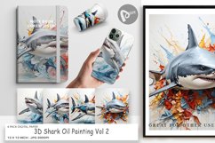 Digital Paper 3D Shark Painting Product Image 1