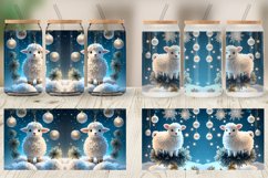3D Sheep Christmas Glass Can Wraps Product Image 3