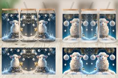 3D Sheep Christmas Glass Can Wraps Product Image 5