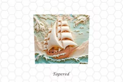 3D Ship 20 oz Skinny Tumbler Wrap Sublimation Design