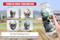 Tumbler Wrap 3D Skull Halloween Product Image 1