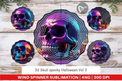 Wind Spinner 3D Skull spooky Product Image 1