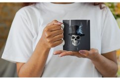 3D Skull with Hat | Mug sublimation design Product Image 3