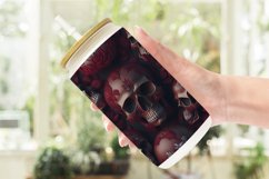 3D Skulls Red Glass Can Wraps Product Image 2