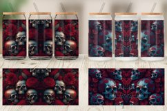 3D Skulls Red Glass Can Wraps Product Image 3