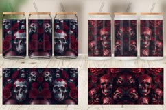 3D Skulls Red Glass Can Wraps Product Image 4