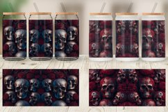 3D Skulls Red Glass Can Wraps Product Image 5
