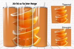 3D Sliced Orange 20/30oz Skinny Tumbler Product Image 1