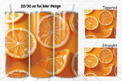 3D Sliced Orange 20/30oz Skinny Tumbler Product Image 1