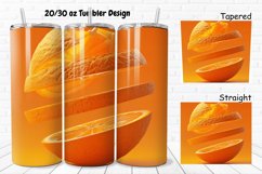 3D Sliced Orange 20/30oz Skinny Tumbler Product Image 1