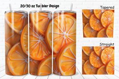 3D Sliced Orange 20/30oz Skinny Tumbler Product Image 1