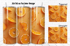 3D Sliced Orange 20/30oz Skinny Tumbler Product Image 1