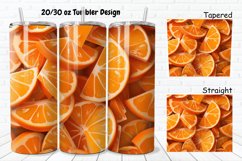 3D Sliced Orange 20/30oz Skinny Tumbler Product Image 1