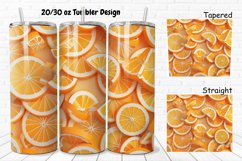 3D Sliced Orange 20/30oz Skinny Tumbler Product Image 1