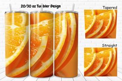 3D Sliced Orange 20/30oz Skinny Tumbler Product Image 1