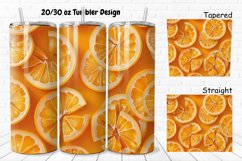 3D Sliced Orange 20/30oz Skinny Tumbler Product Image 1
