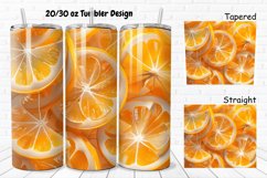 3D Sliced Orange 20/30oz Skinny Tumbler Product Image 1