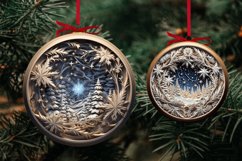 3D Snow Christmas Ornaments Sublimation Bundle PNG Product Image 4