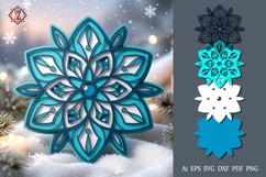 Layered Snowflake. 3D Design Product Image 1