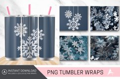 3D Snowflakes Christmas Tumbler wrap Product Image 1