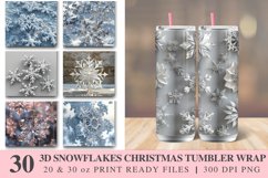3D Snowflakes Christmas Tumbler wrap Bundle Product Image 1