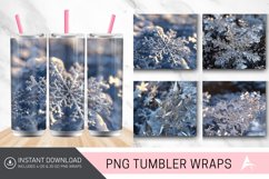 3D Snowflakes Christmas Tumbler wrap Product Image 1