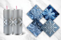 3D Snowflakes Christmas Tumbler wrap Bundle Product Image 2