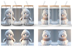 3D Snowman Glass Can Wraps Product Image 2
