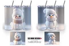 3D Snowman | Tumbler Sublimation Wrap Product Image 4