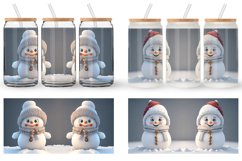 3D Snowman Glass Can Wraps Product Image 4