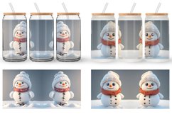 3D Snowman Glass Can Wraps Product Image 5