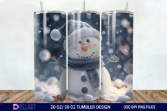 3D Snowman Christmas Tumbler Wrap Product Image 1