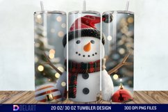 3D Snowman Christmas Tumbler Wrap Product Image 1