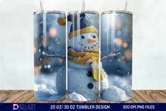 3D Snowman Christmas Tumbler Wrap Product Image 1