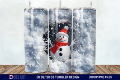 3D Snowman Hole In Snowflakes Tumbler Wrap Product Image 1