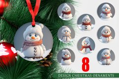 Christmas Ornaments 3D Snowman Product Image 1