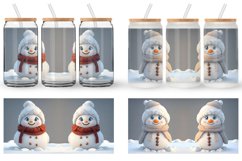 3D Snowman Glass Can Wraps Product Image 2