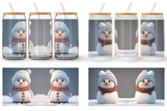3D Snowman Glass Can Wraps Product Image 5