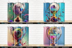 3D Soccer Trophy Tumbler Wrap Bundle Product Image 3